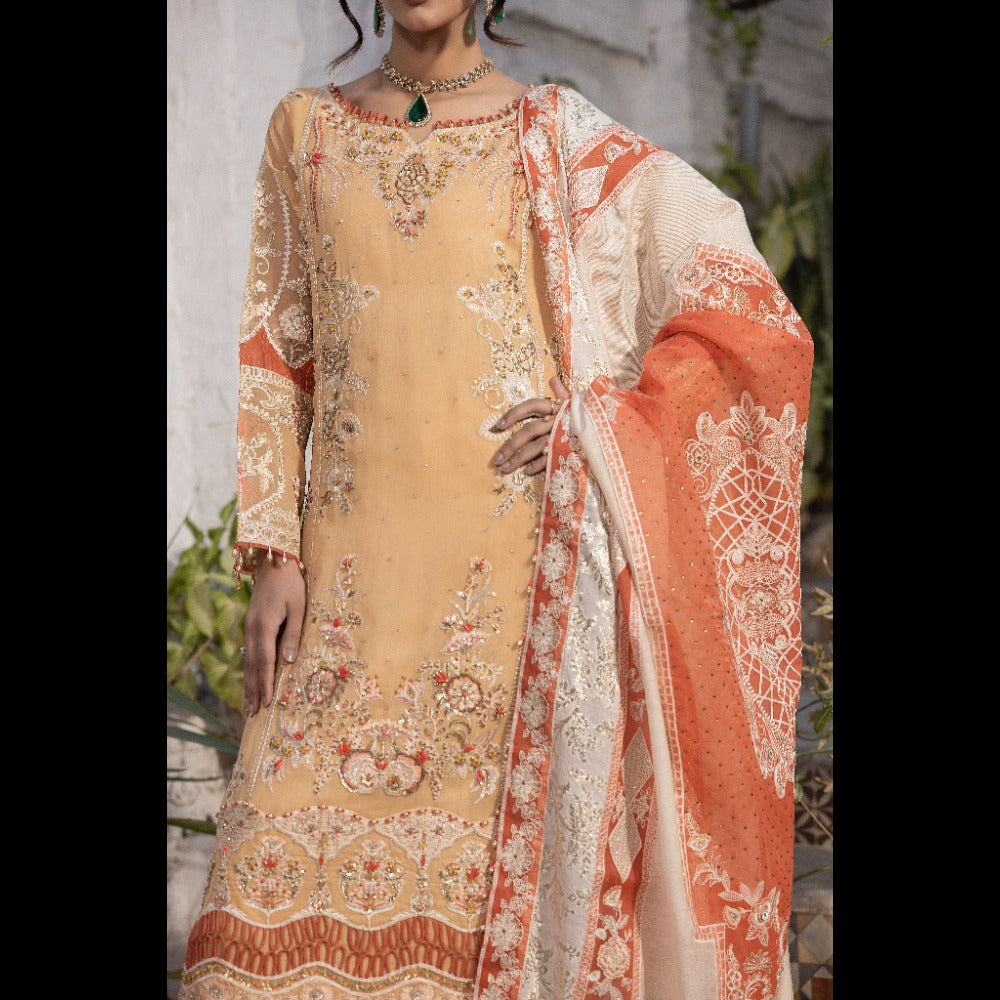 ORGANZA EMBROIDERED 3 PC LADIES SUIT