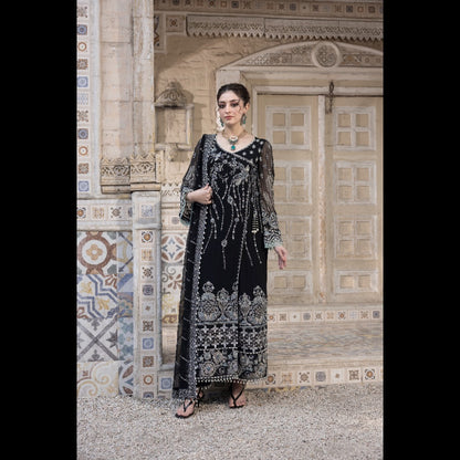 HIGH QUALITY BLACK CHIFFON SPECIAL OCCASION 3 PC SUIT