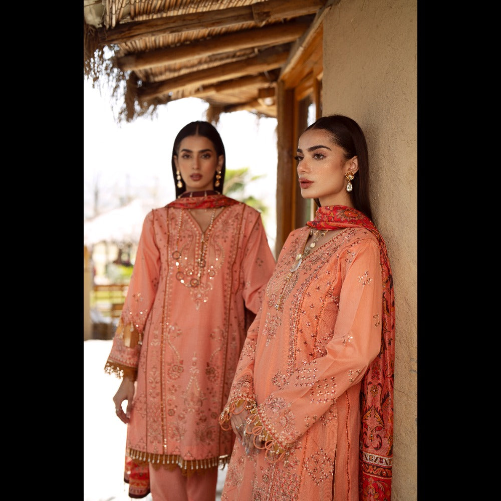 EMBROIDERED SUPERB LAWN 3 PC LADIES SUIT