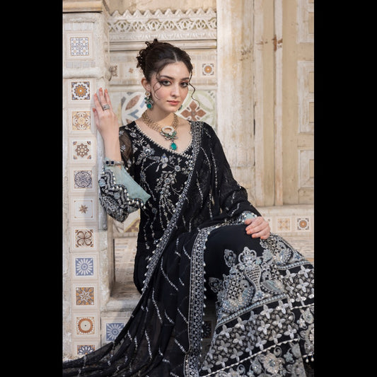 HIGH QUALITY BLACK CHIFFON SPECIAL OCCASION 3 PC SUIT