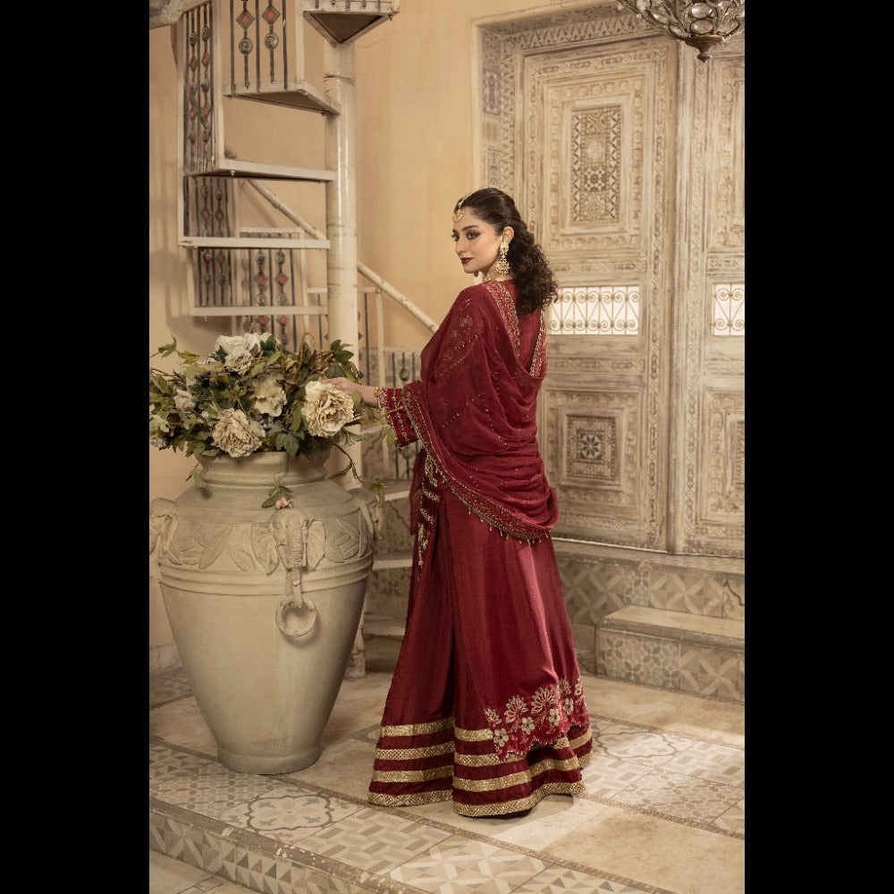 TASSAR SILK EMBROIDERED 3 PC SPECIAL PARTY WEAR